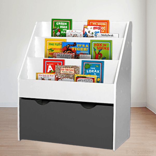 White Kids Bookshelf & Removable Storage Box