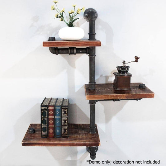 3 Level 84cm DIY Adjustable Metal Bookshelf Bookcases & Standing Shelves
